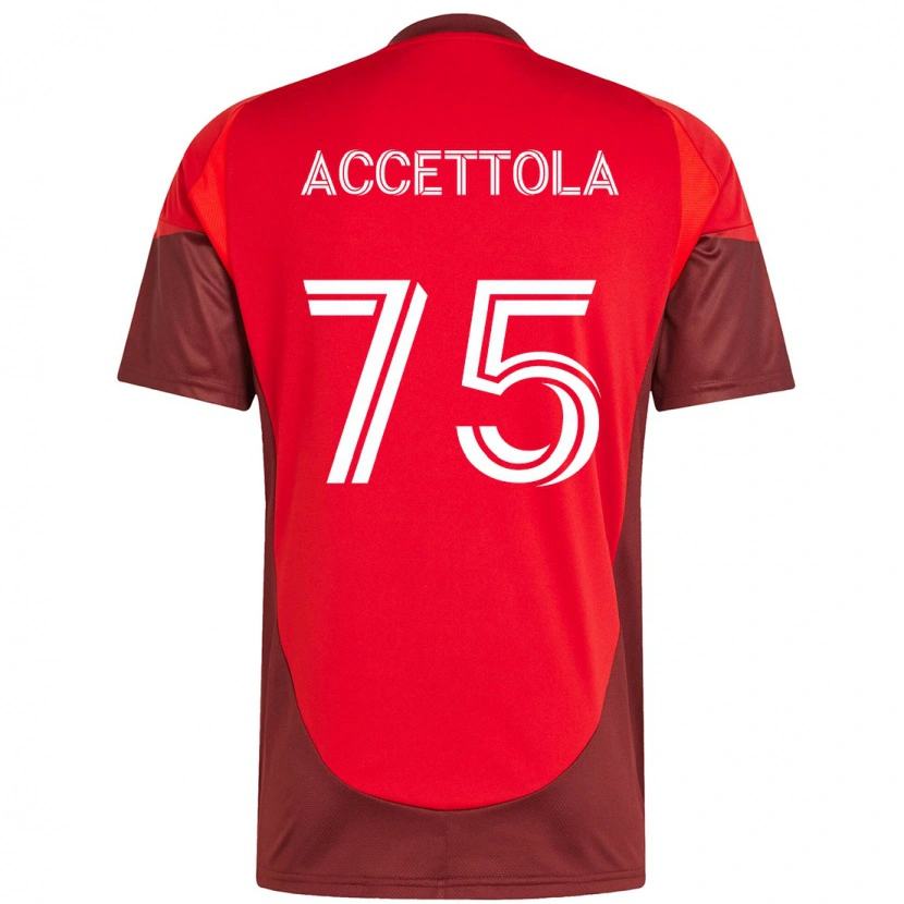 Danxen Dětské Luca Accettola #75 Bílá Červená Domů Hráčské Dresy 2025/26 Dres