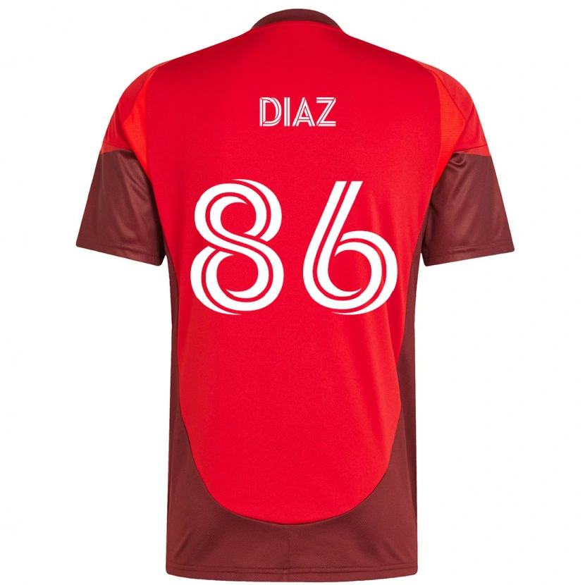 Danxen Dětské Alec Díaz #86 Bílá Červená Domů Hráčské Dresy 2025/26 Dres