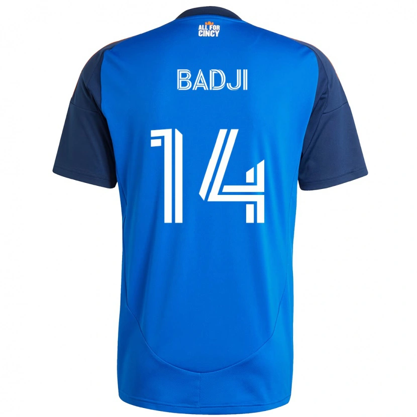Danxen Dětské Dominique Badji #14 Bílá Modrá Oranžová Domů Hráčské Dresy 2025/26 Dres
