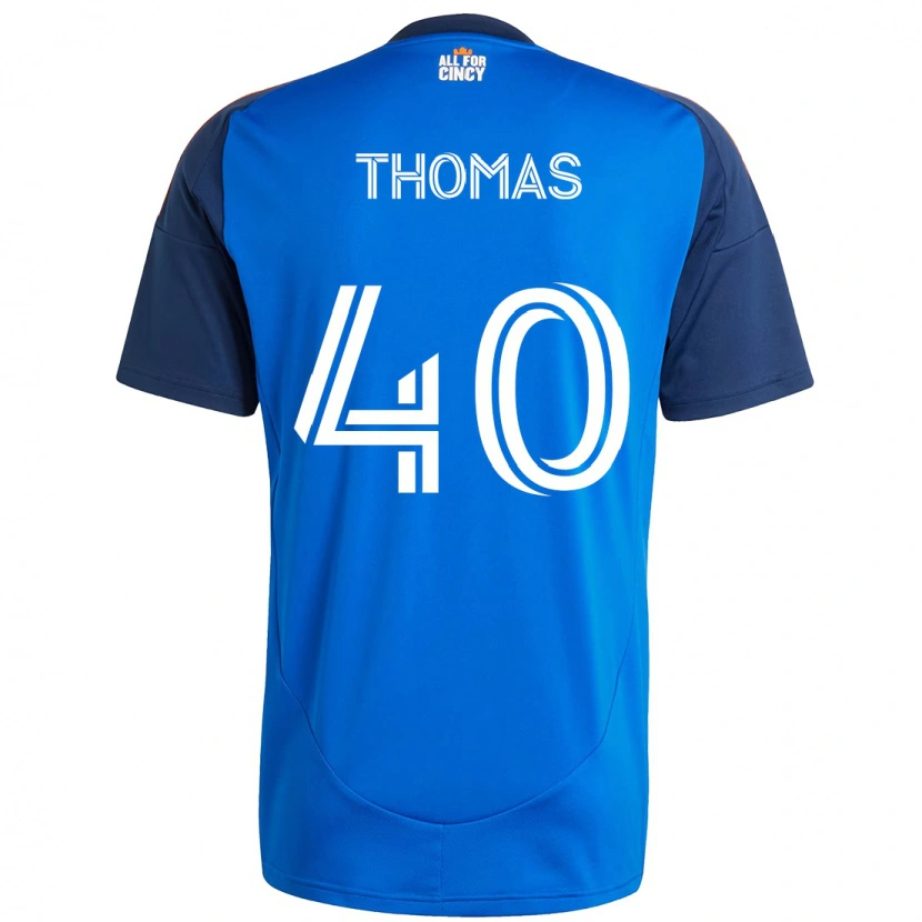 Danxen Dětské Kai Thomas #40 Bílá Modrá Oranžová Domů Hráčské Dresy 2025/26 Dres