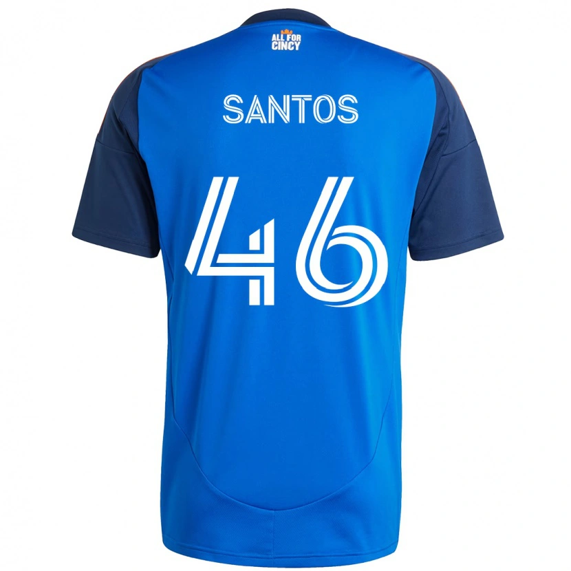 Danxen Dětské Guilherme Santos #46 Bílá Modrá Oranžová Domů Hráčské Dresy 2025/26 Dres