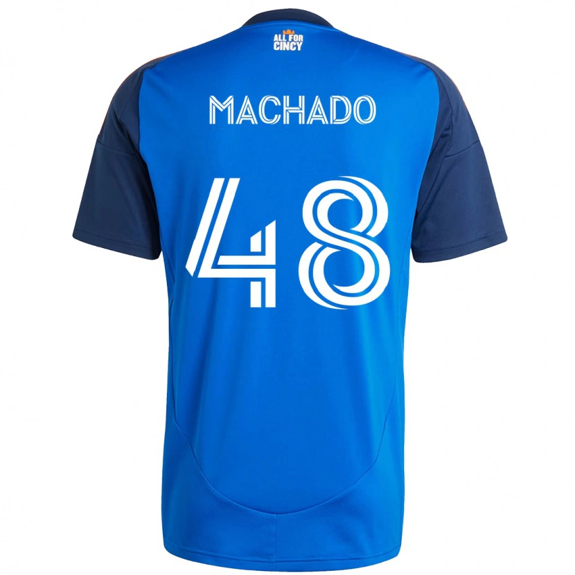 Danxen Dětské Juan Machado #48 Bílá Modrá Oranžová Domů Hráčské Dresy 2025/26 Dres