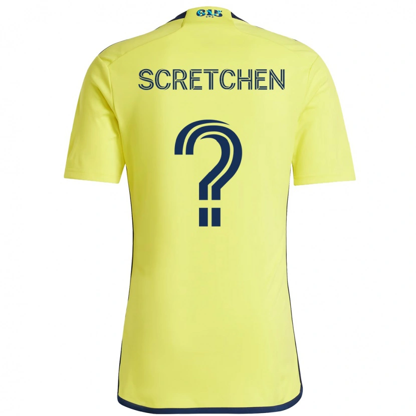 Danxen Dětské Cannon Scretchen #0 Námořnická Modrá Žlutá Domů Hráčské Dresy 2025/26 Dres