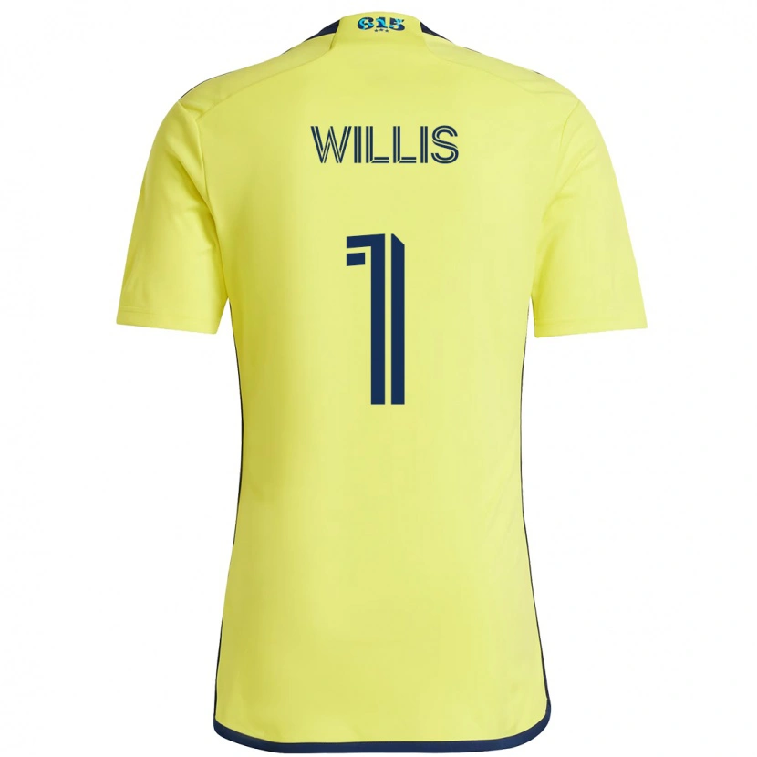 Danxen Dětské Joe Willis #1 Námořnická Modrá Žlutá Domů Hráčské Dresy 2025/26 Dres