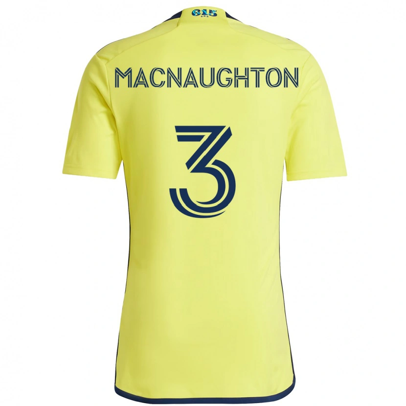 Danxen Dětské Lukas Macnaughton #3 Námořnická Modrá Žlutá Domů Hráčské Dresy 2025/26 Dres