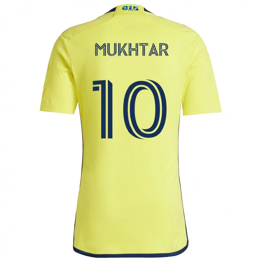 Danxen Dětské Hany Mukhtar #10 Námořnická Modrá Žlutá Domů Hráčské Dresy 2025/26 Dres