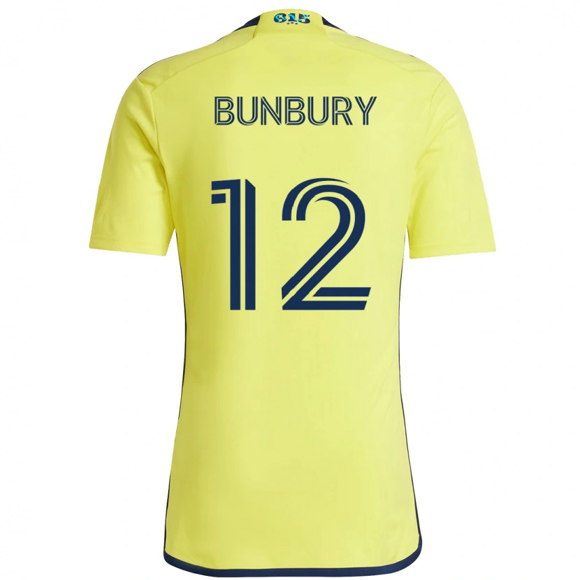 Danxen Dětské Teal Bunbury #12 Námořnická Modrá Žlutá Domů Hráčské Dresy 2025/26 Dres