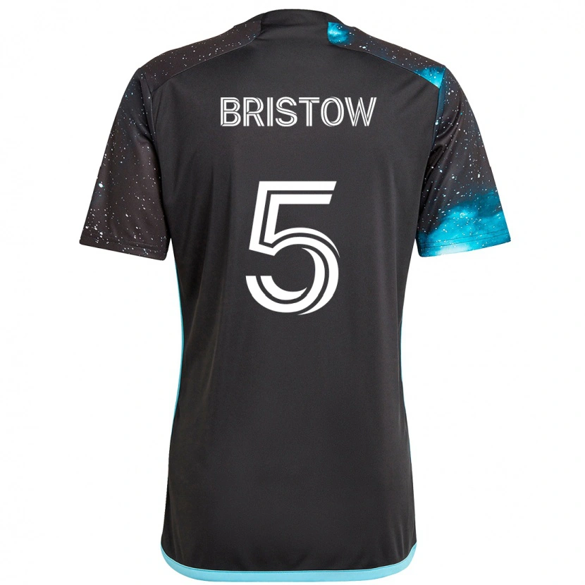 Danxen Dětské Ethan Bristow #5 Černá Modrá Domů Hráčské Dresy 2025/26 Dres