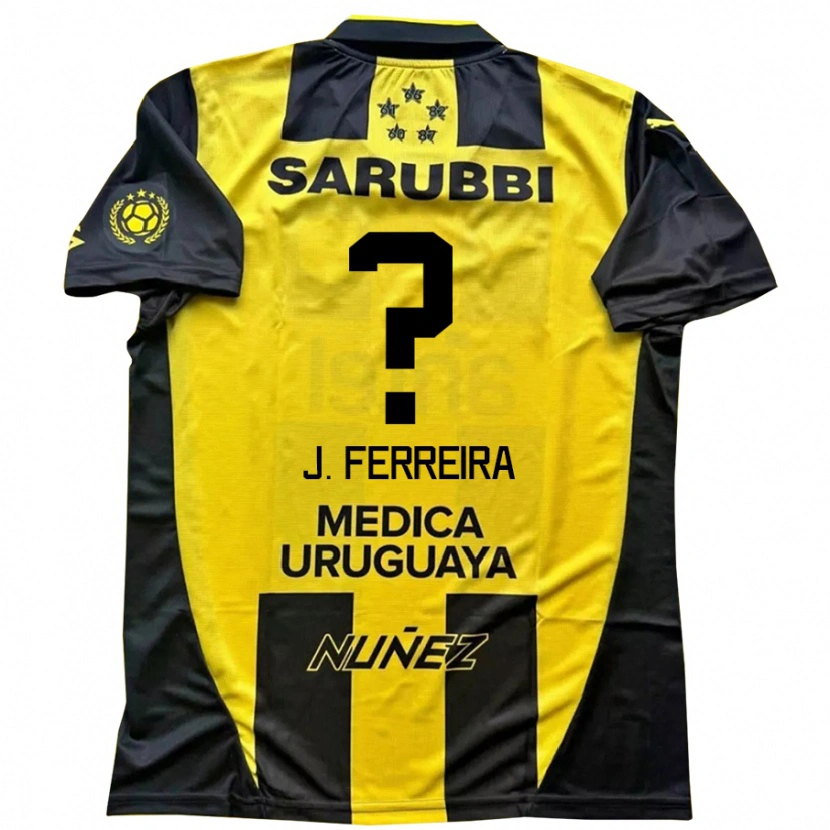 Danxen Dětské Joaquín Ferreira #0 Černá Žlutá Domů Hráčské Dresy 2025/26 Dres