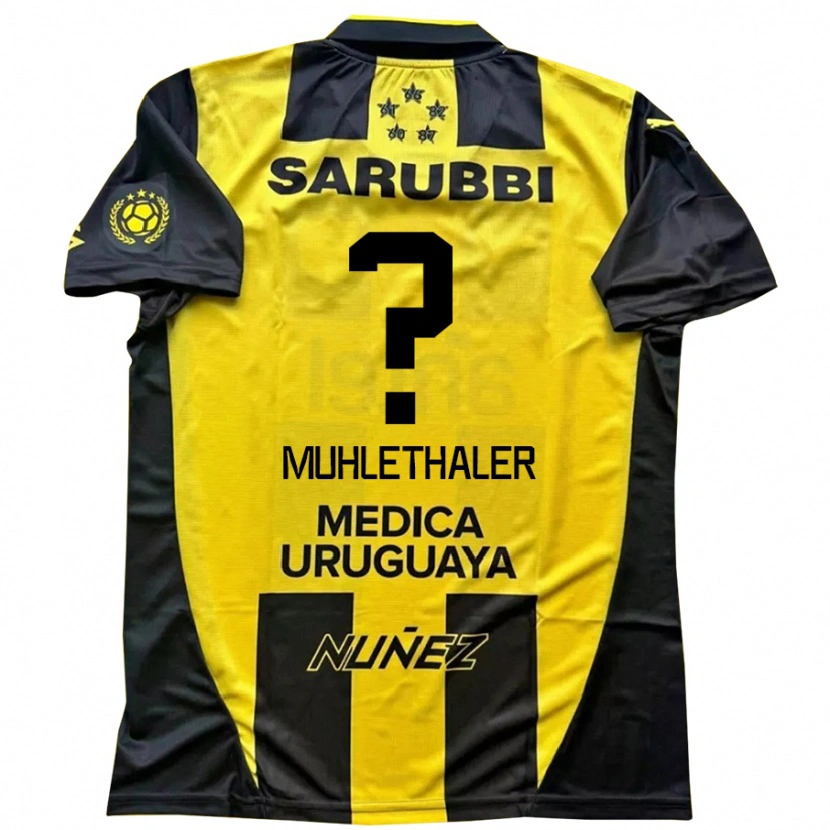 Danxen Dětské Stiven Muhlethaler #0 Černá Žlutá Domů Hráčské Dresy 2025/26 Dres