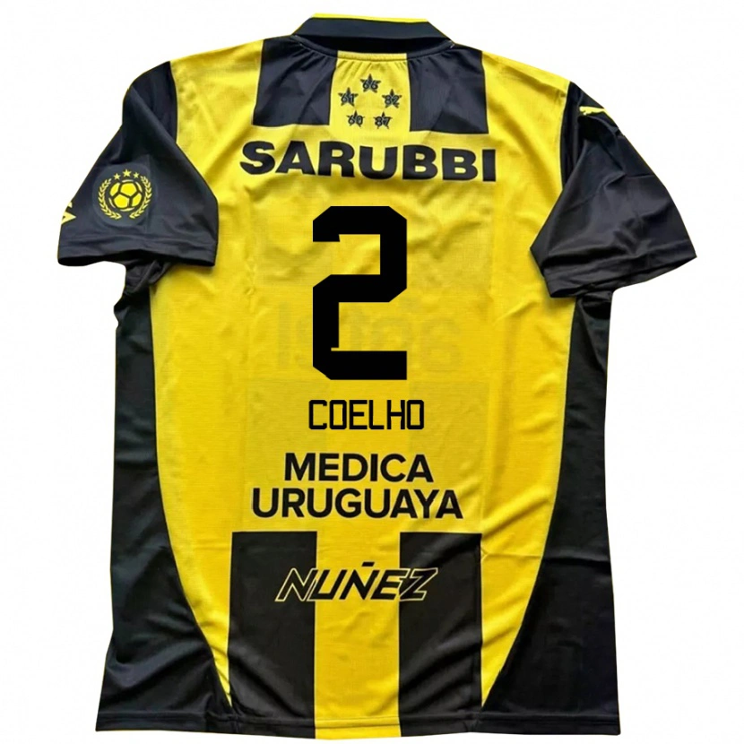 Danxen Dětské Léo Coelho #2 Černá Žlutá Domů Hráčské Dresy 2025/26 Dres