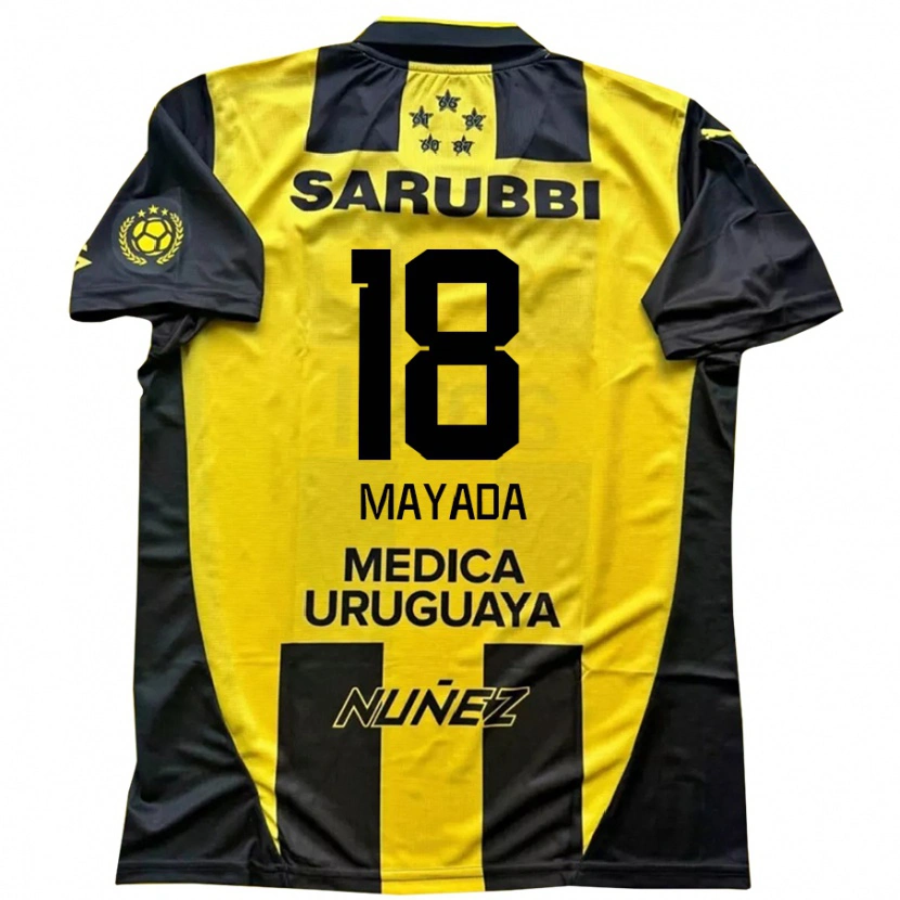 Danxen Dětské Camilo Mayada #18 Černá Žlutá Domů Hráčské Dresy 2025/26 Dres