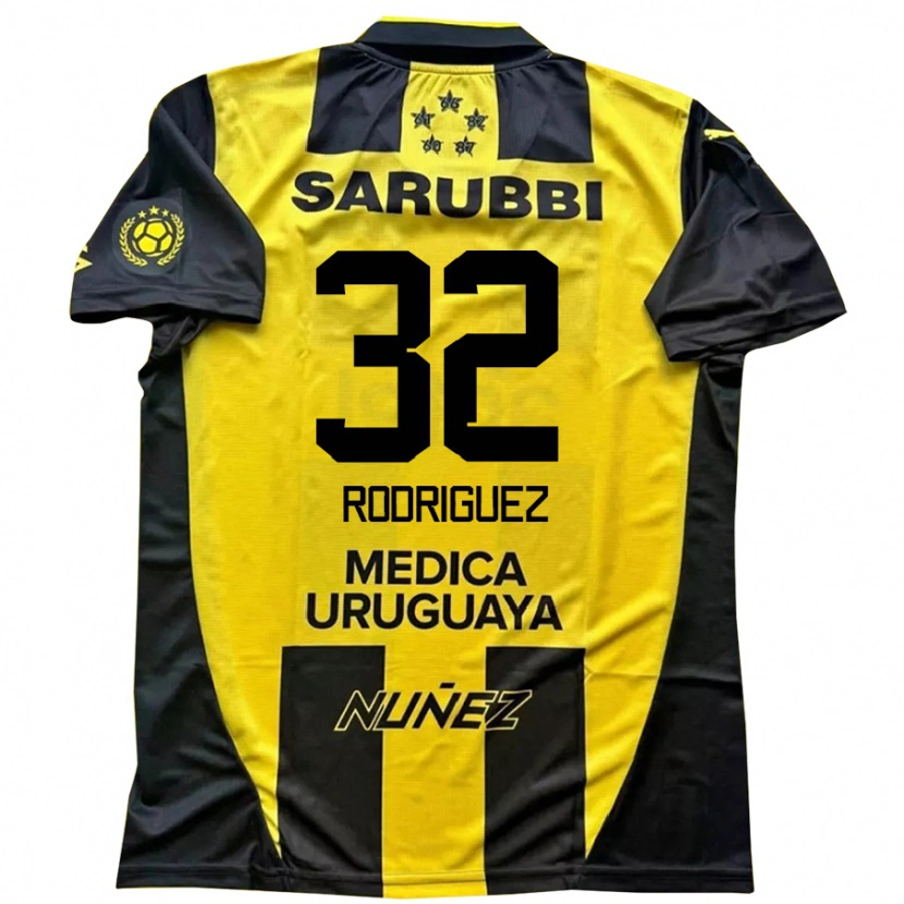 Danxen Dětské Randall Rodríguez #32 Černá Žlutá Domů Hráčské Dresy 2025/26 Dres