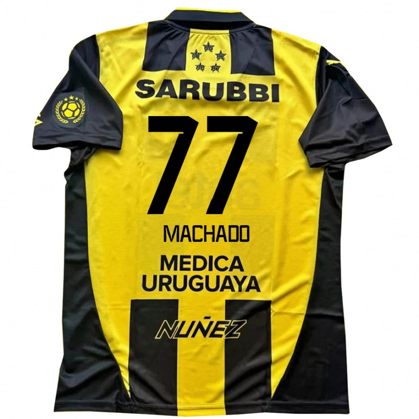 Danxen Dětské Alexander Machado #77 Černá Žlutá Domů Hráčské Dresy 2025/26 Dres