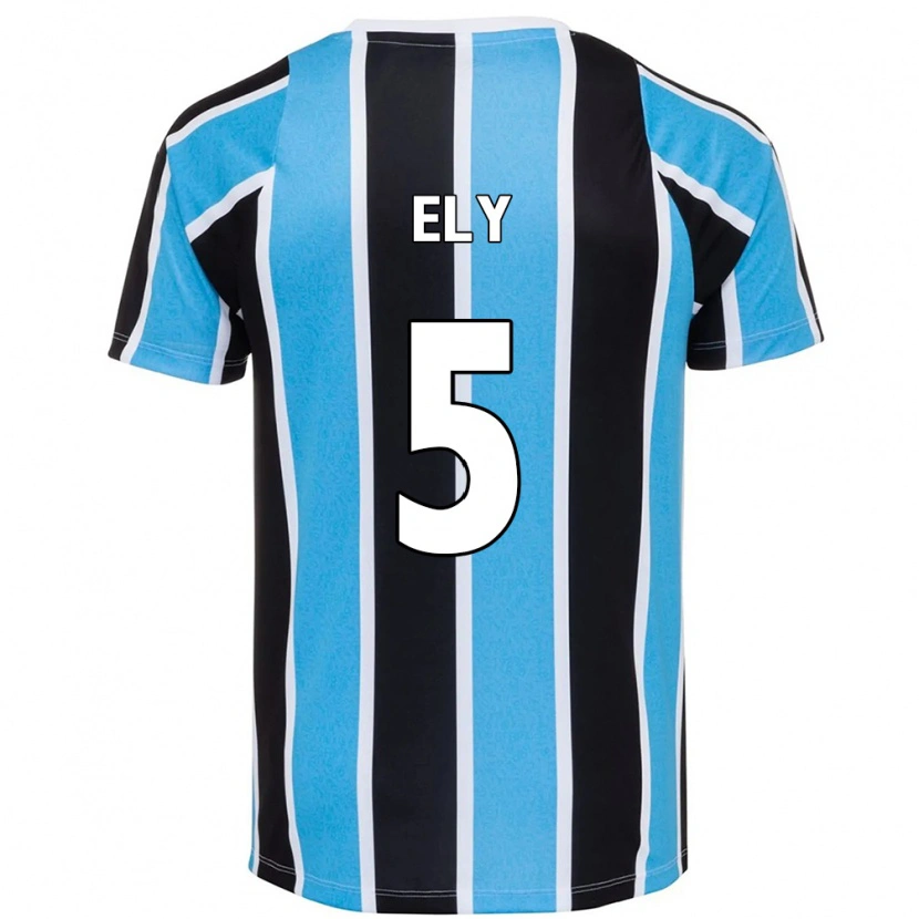 Danxen Dětské Rodrigo Ely #5 Bílá Modrá Domů Hráčské Dresy 2025/26 Dres