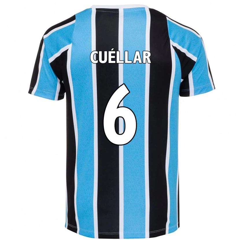 Danxen Dětské Gustavo Cuéllar #6 Bílá Modrá Domů Hráčské Dresy 2025/26 Dres
