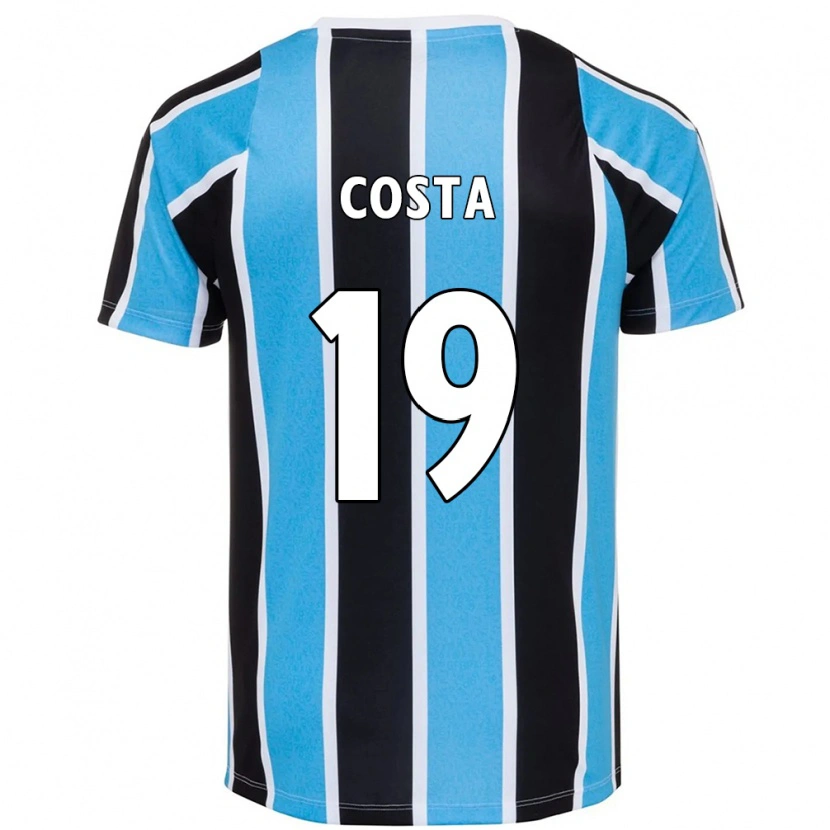 Danxen Dětské Diego Costa #19 Bílá Modrá Domů Hráčské Dresy 2025/26 Dres