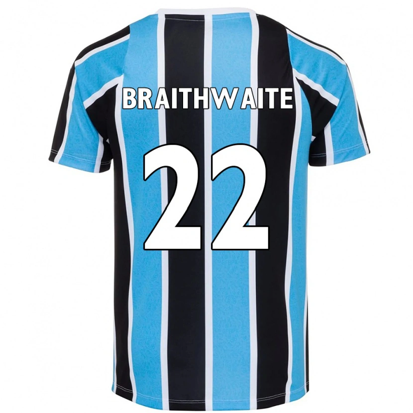Danxen Dětské Martin Braithwaite #22 Bílá Modrá Domů Hráčské Dresy 2025/26 Dres