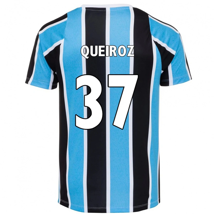 Danxen Dětské Du Queiroz #37 Bílá Modrá Domů Hráčské Dresy 2025/26 Dres