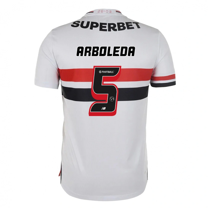 Danxen Dětské Robert Arboleda #5 Černá Červená Domů Hráčské Dresy 2025/26 Dres
