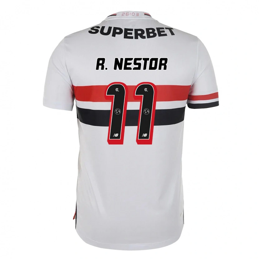 Danxen Dětské Rodrigo Nestor #11 Černá Červená Domů Hráčské Dresy 2025/26 Dres