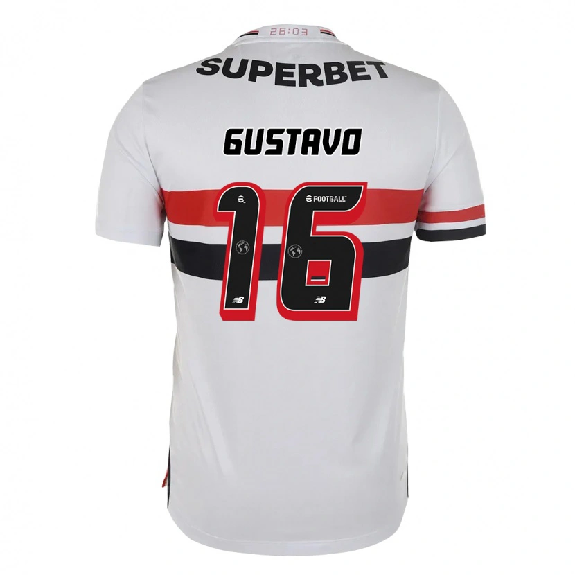 Danxen Dětské Luiz Gustavo #16 Černá Červená Domů Hráčské Dresy 2025/26 Dres