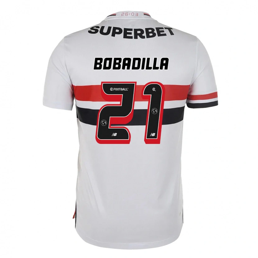 Danxen Dětské Damián Bobadilla #21 Černá Červená Domů Hráčské Dresy 2025/26 Dres