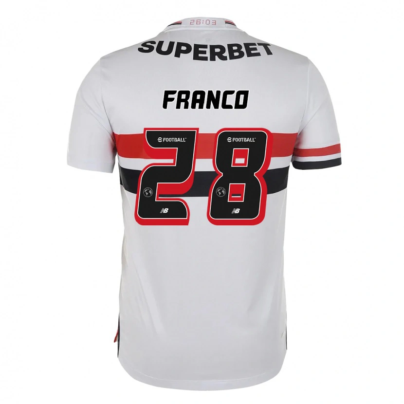 Danxen Dětské Alan Franco #28 Černá Červená Domů Hráčské Dresy 2025/26 Dres
