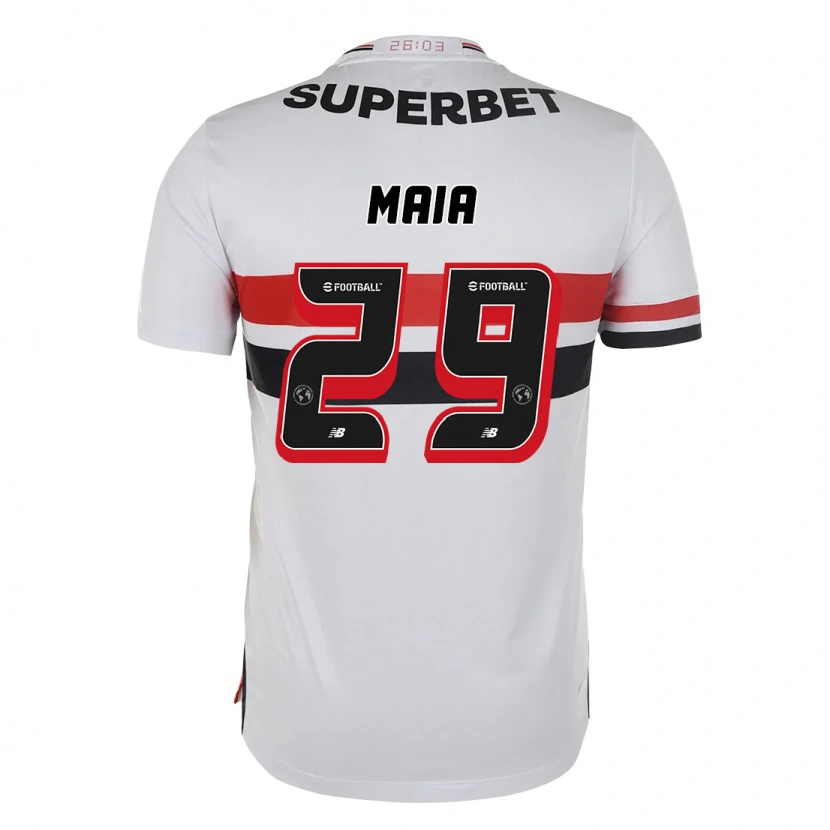 Danxen Dětské Pablo Maia #29 Černá Červená Domů Hráčské Dresy 2025/26 Dres