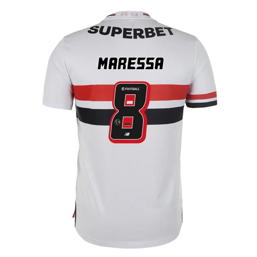 Danxen Dětské Maressa #8 Černá Červená Domů Hráčské Dresy 2025/26 Dres