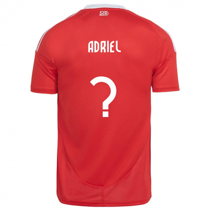 Danxen Dětské Adriel #0 Bílá Červená Domů Hráčské Dresy 2025/26 Dres
