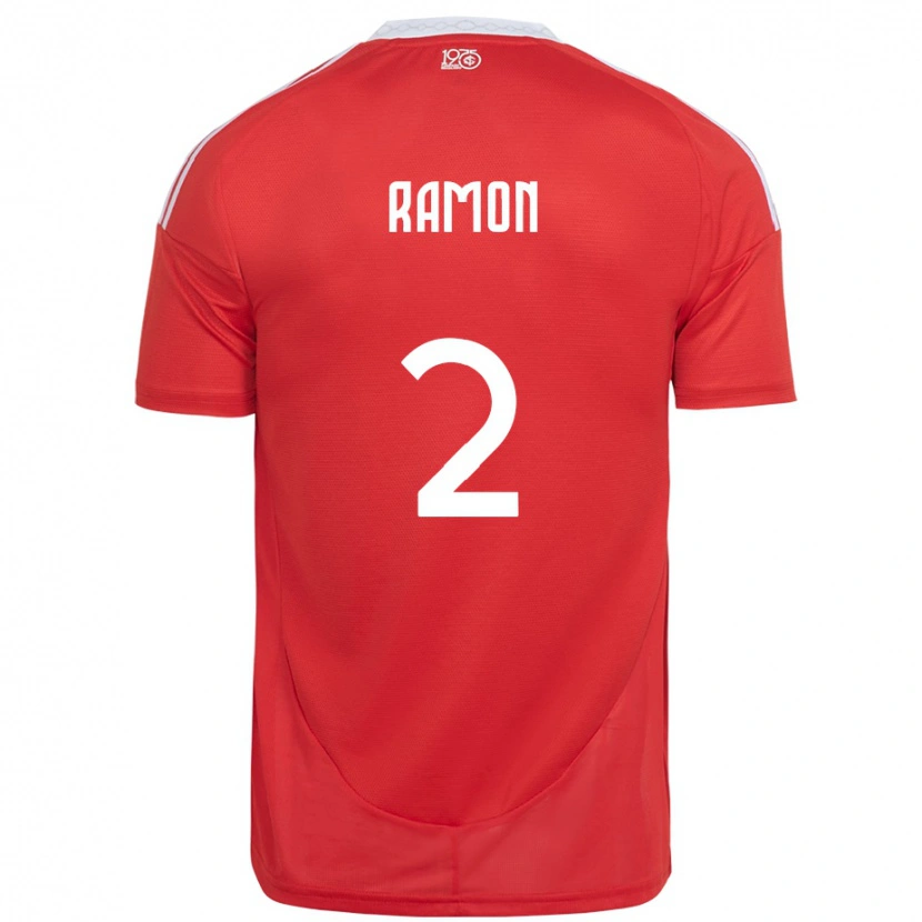 Danxen Dětské Ramon #2 Bílá Červená Domů Hráčské Dresy 2025/26 Dres