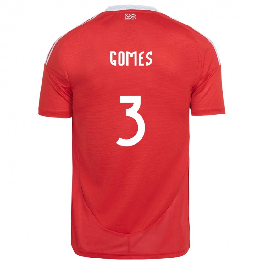 Danxen Dětské Igor Gomes #3 Bílá Červená Domů Hráčské Dresy 2025/26 Dres