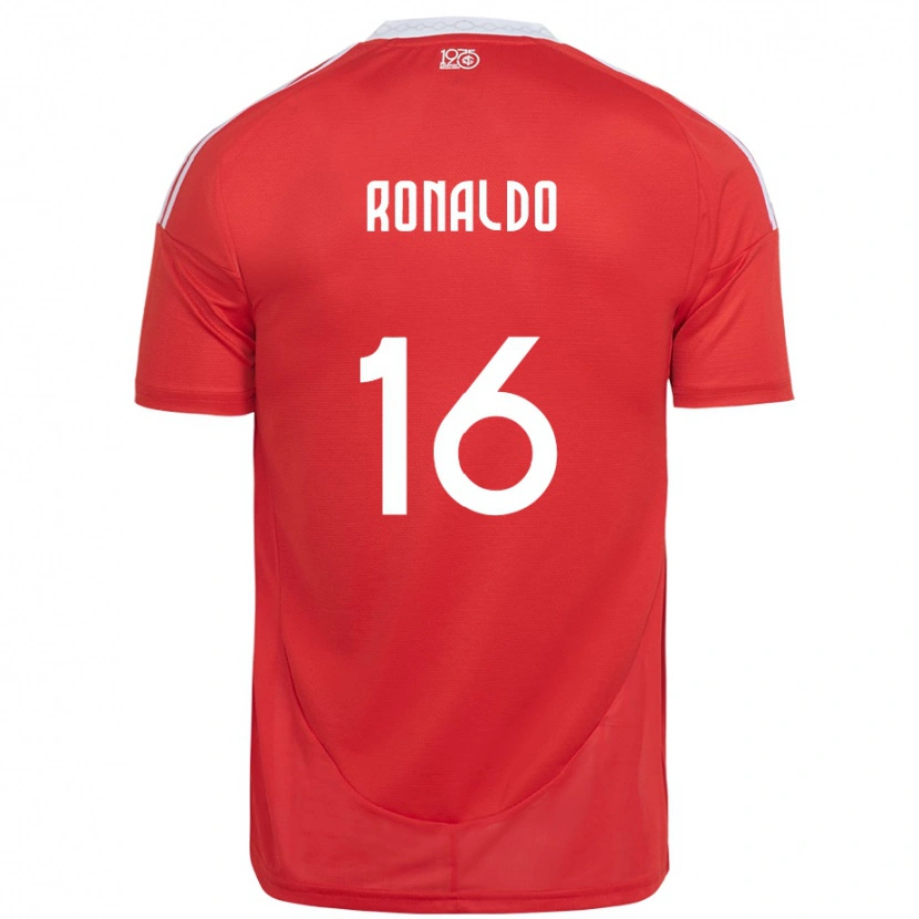Danxen Dětské Ronaldo #16 Bílá Červená Domů Hráčské Dresy 2025/26 Dres
