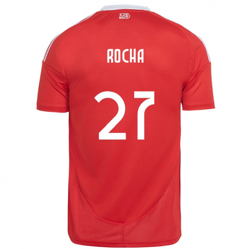 Danxen Dětské Kaique Rocha #27 Bílá Červená Domů Hráčské Dresy 2025/26 Dres