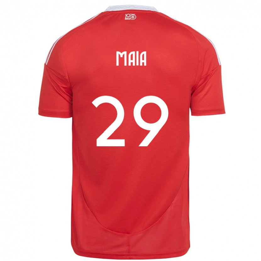 Danxen Dětské Thiago Maia #29 Bílá Červená Domů Hráčské Dresy 2025/26 Dres