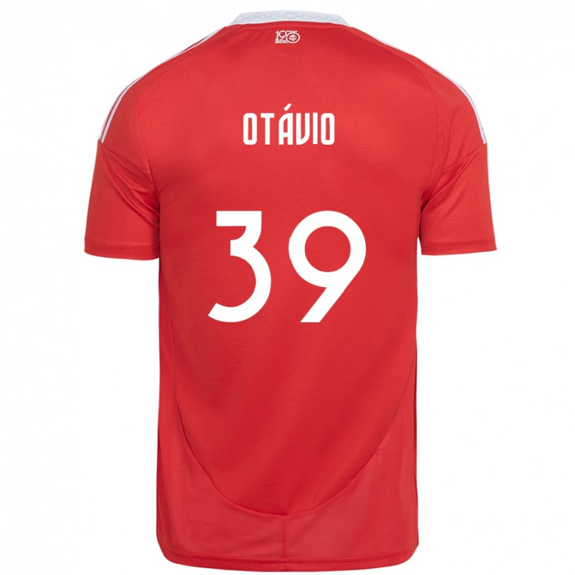 Danxen Dětské Luis Otávio #39 Bílá Červená Domů Hráčské Dresy 2025/26 Dres
