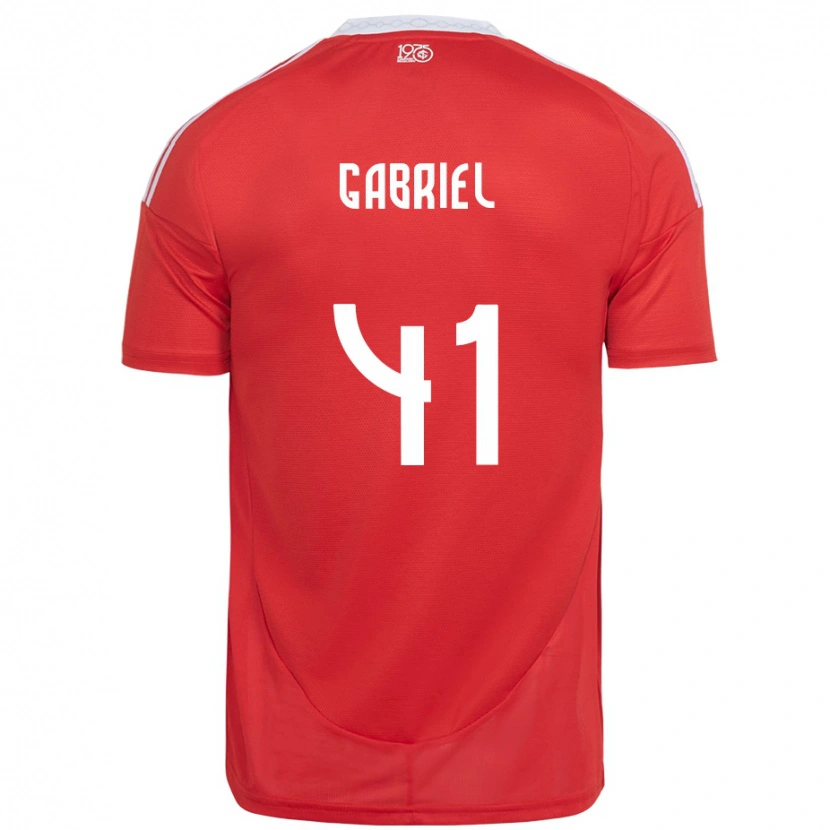 Danxen Dětské Victor Gabriel #41 Bílá Červená Domů Hráčské Dresy 2025/26 Dres