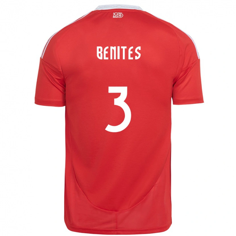 Danxen Dětské Bruna Benites #3 Bílá Červená Domů Hráčské Dresy 2025/26 Dres