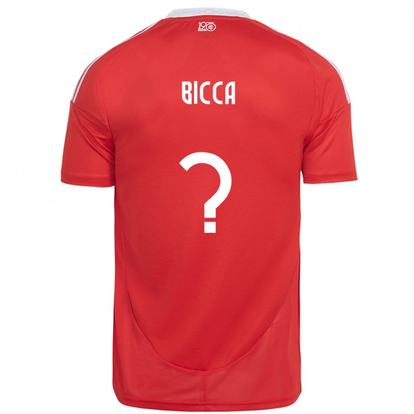 Danxen Dětské Leo Bicca #0 Bílá Červená Domů Hráčské Dresy 2025/26 Dres