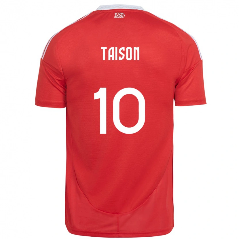 Danxen Dětské Taison #10 Bílá Červená Domů Hráčské Dresy 2025/26 Dres