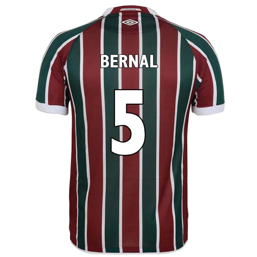 Danxen Dětské Facundo Bernal #5 Bílá Zelená Vínová Domů Hráčské Dresy 2025/26 Dres