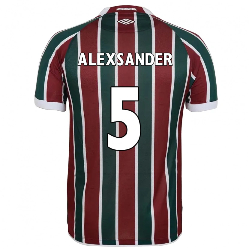 Danxen Dětské Alexsander #5 Bílá Zelená Vínová Domů Hráčské Dresy 2025/26 Dres