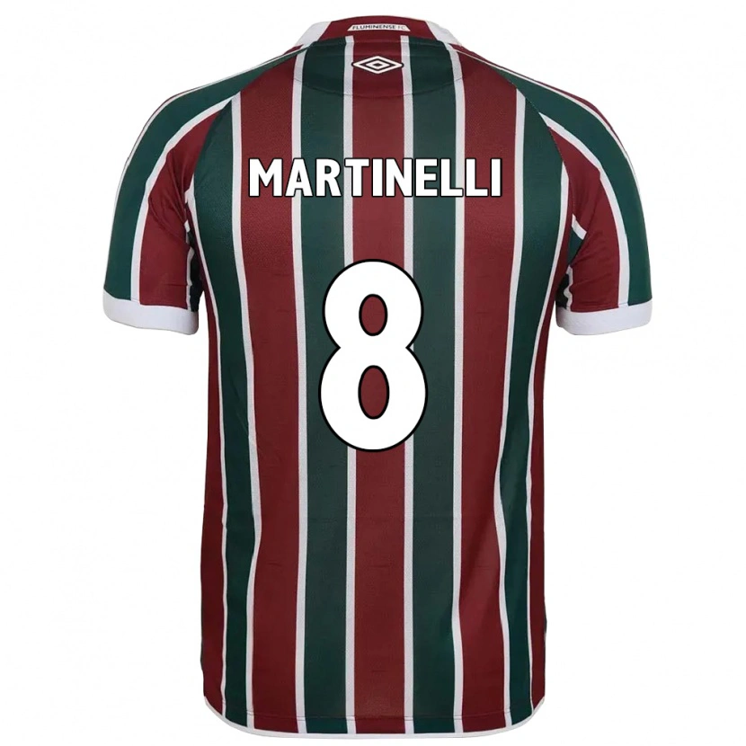 Danxen Dětské Martinelli #8 Bílá Zelená Vínová Domů Hráčské Dresy 2025/26 Dres