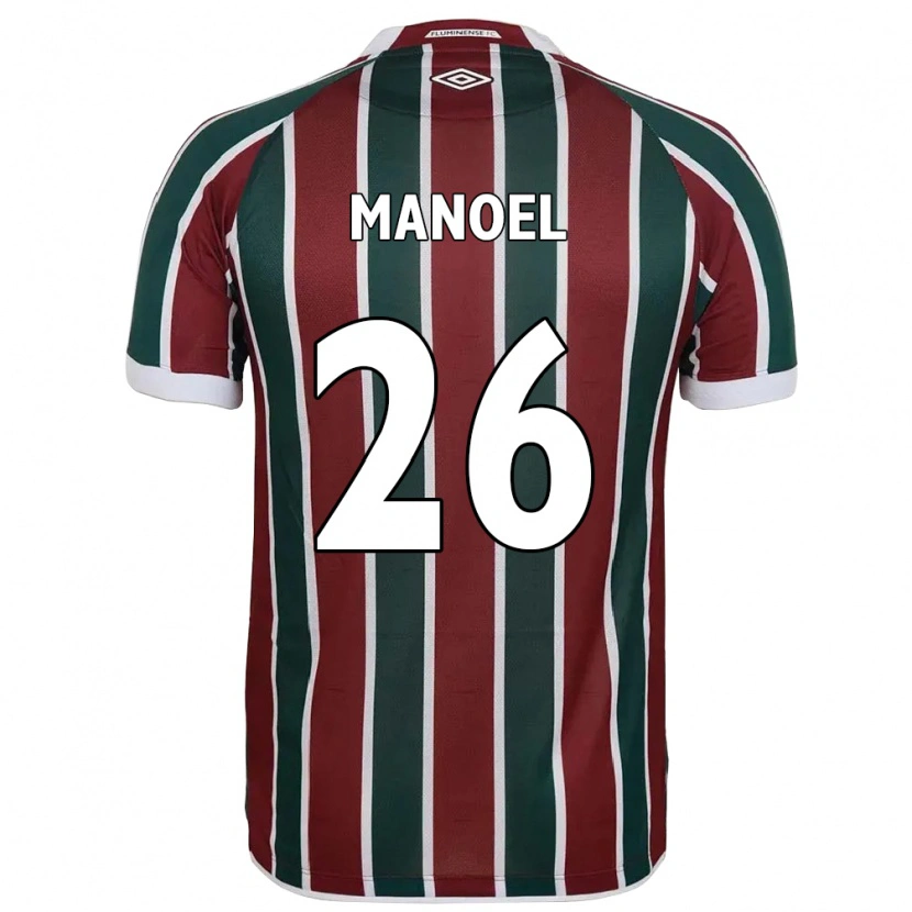 Danxen Dětské Manoel #26 Bílá Zelená Vínová Domů Hráčské Dresy 2025/26 Dres