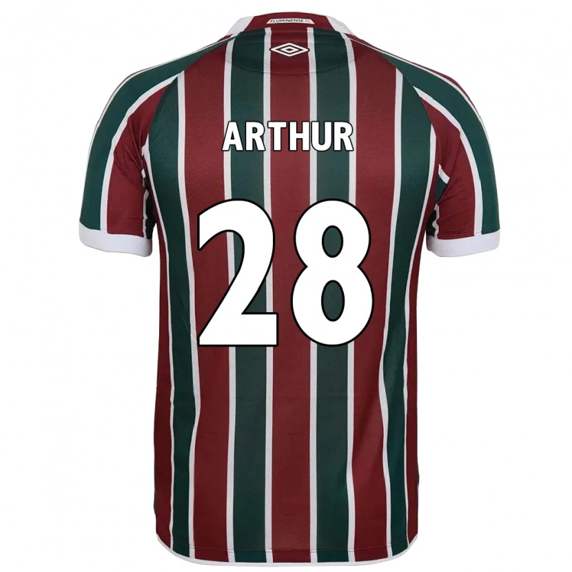 Danxen Dětské Arthur #28 Bílá Zelená Vínová Domů Hráčské Dresy 2025/26 Dres