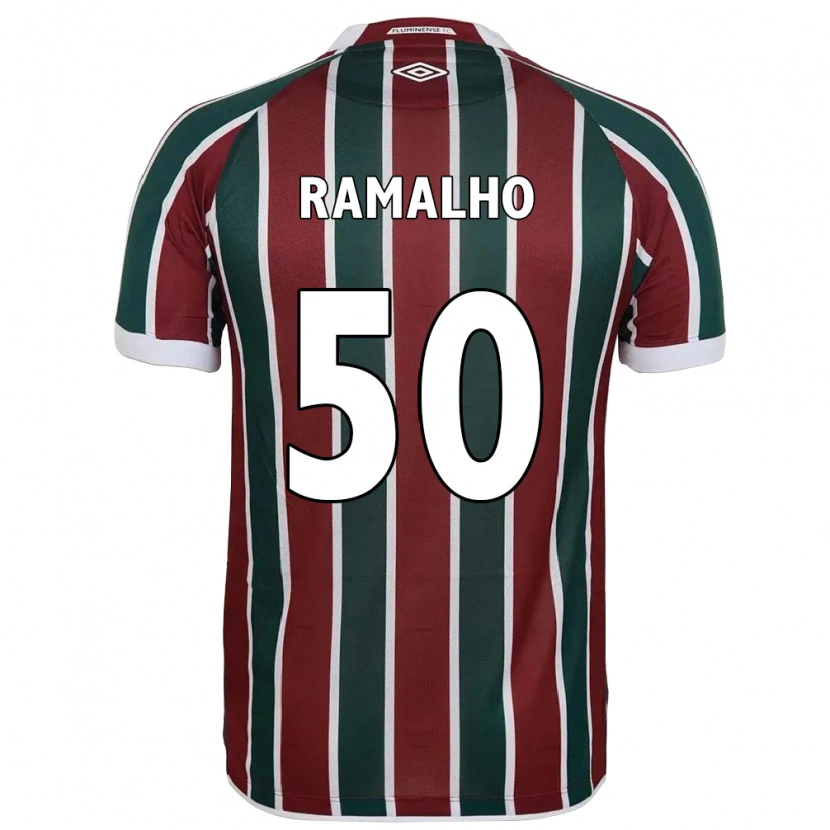 Danxen Dětské Gustavo Ramalho #50 Bílá Zelená Vínová Domů Hráčské Dresy 2025/26 Dres