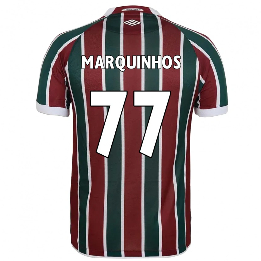 Danxen Dětské Marquinhos #77 Bílá Zelená Vínová Domů Hráčské Dresy 2025/26 Dres