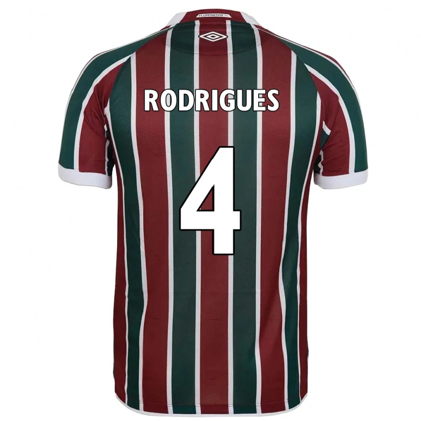 Danxen Dětské Nath Rodrigues #4 Bílá Zelená Vínová Domů Hráčské Dresy 2025/26 Dres