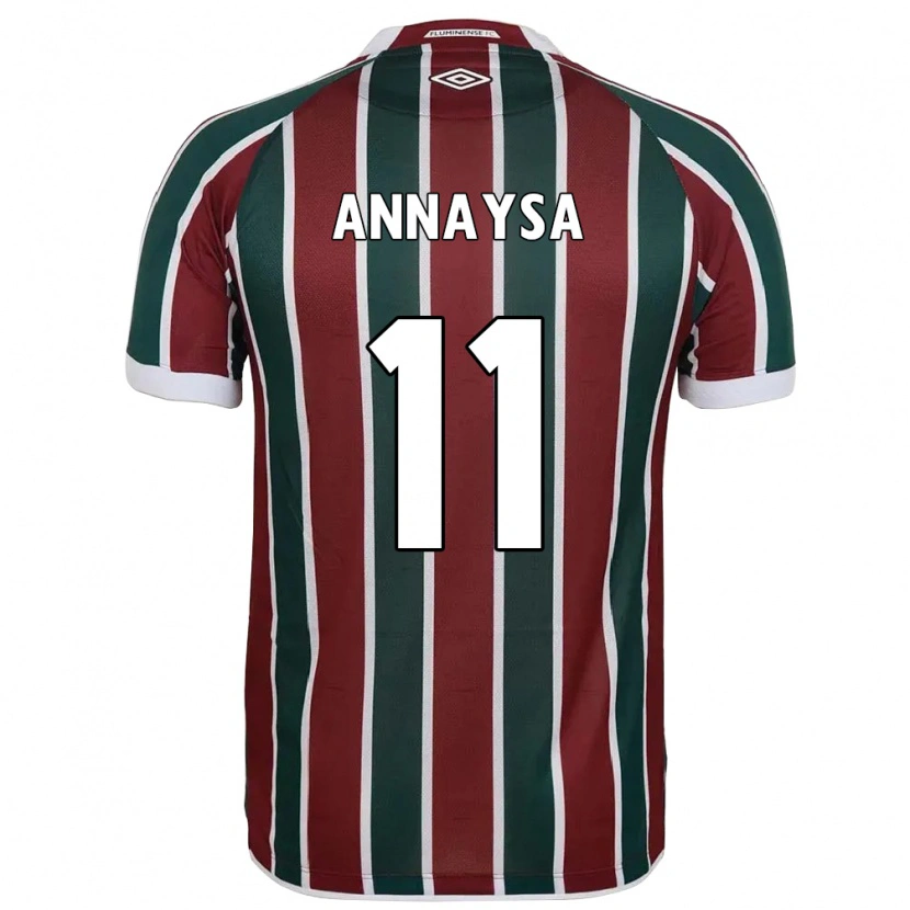 Danxen Dětské Annaysa #11 Bílá Zelená Vínová Domů Hráčské Dresy 2025/26 Dres